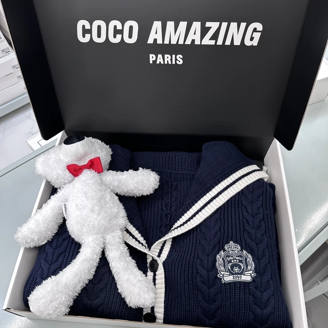 FOG（017）-海军翻领针织开衫毛衣外套-325