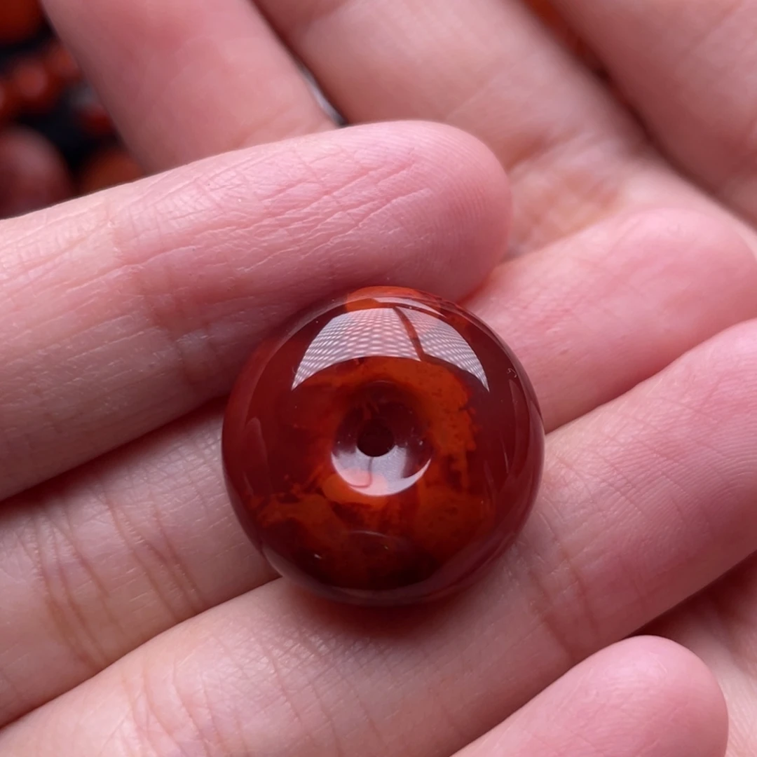 南红玛瑙未镶嵌珠宝奇石平安扣吊坠