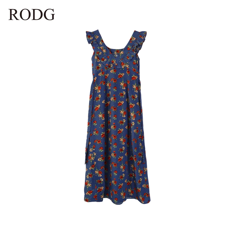 RODGR52QZ0711A 夏季新款简约碎花吊带连衣裙 0711