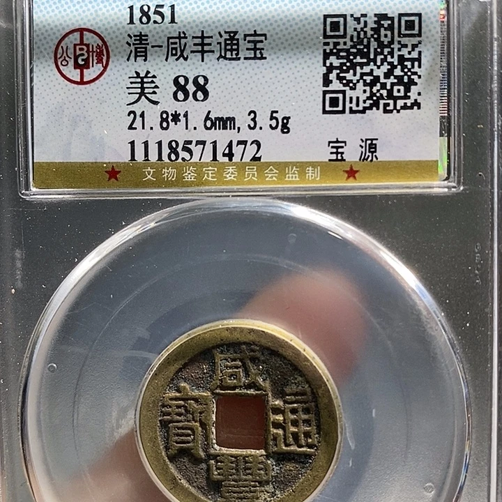 铜二妹咸丰扁豆丰一枚评级