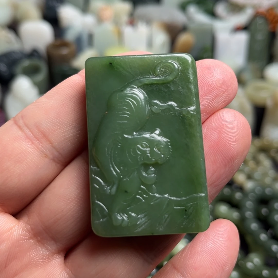 和田玉（碧玉）未镶嵌吊坠(不含链)