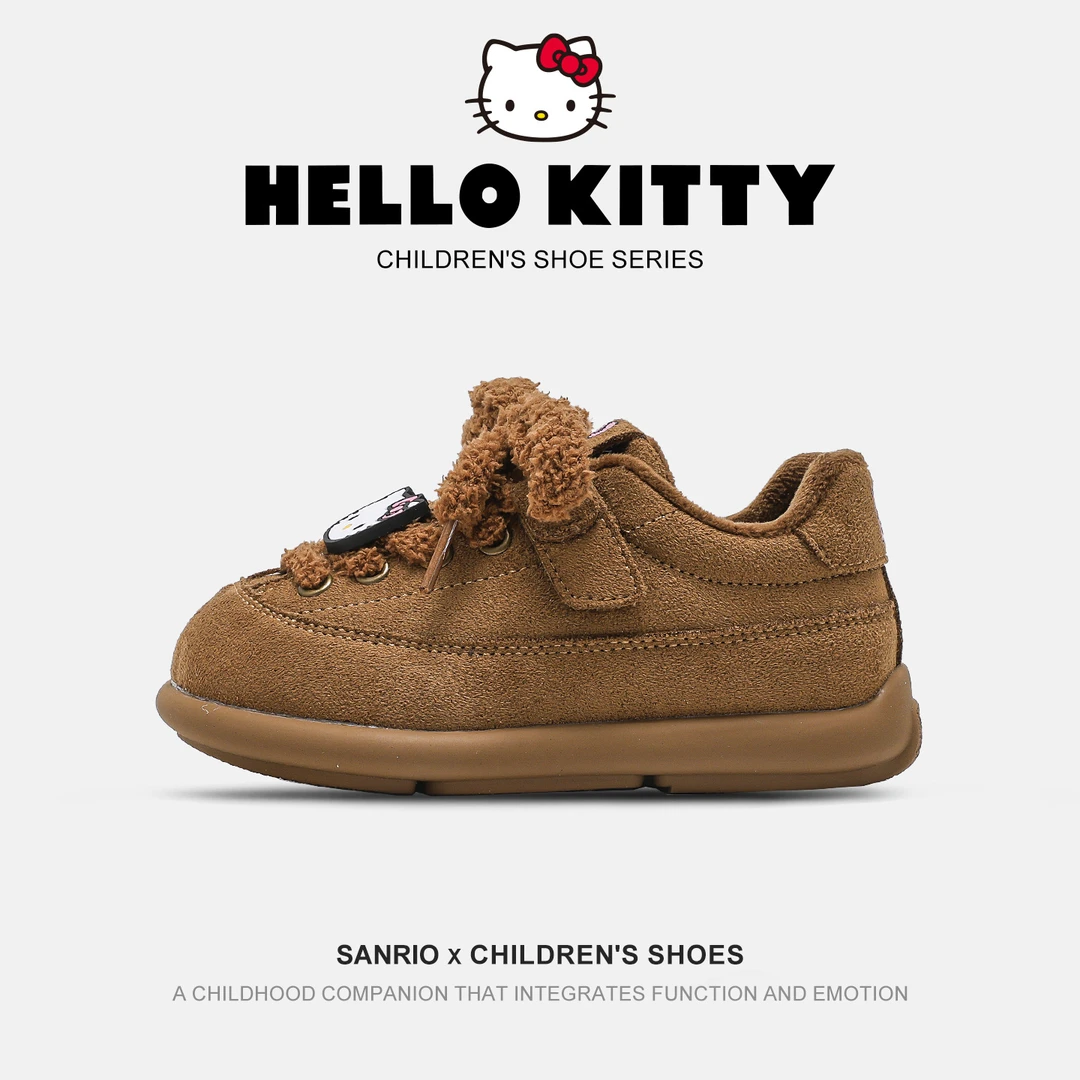 HELLOKITTY冬季新款加绒儿童棉鞋运动鞋