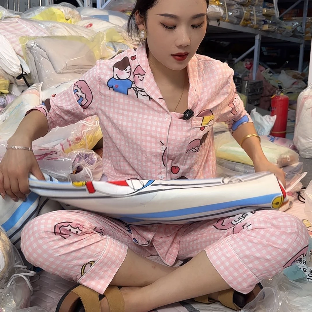 棉棉全棉条纹叮当猫标准四件套