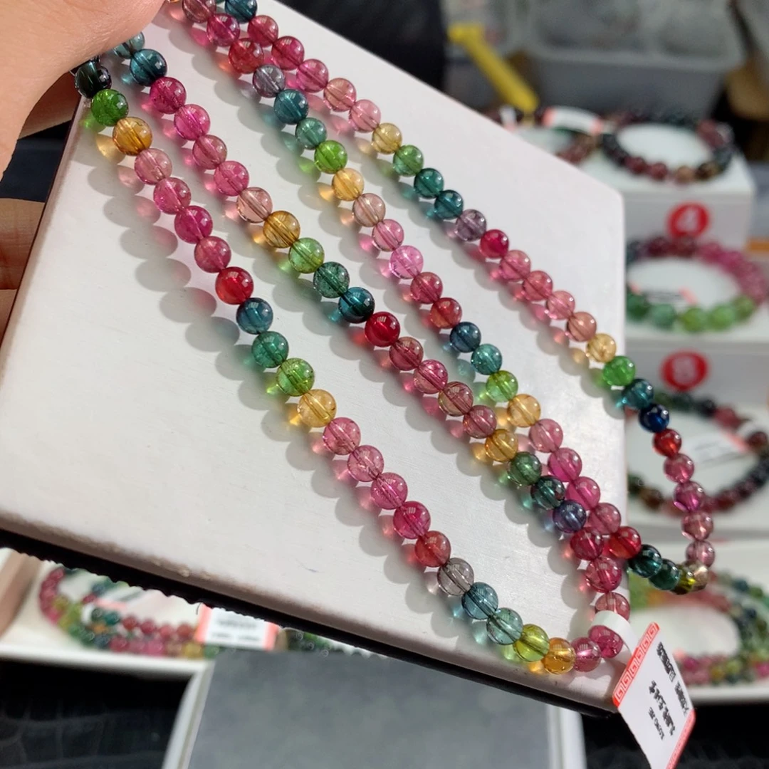 碧玺手链未镶嵌            5.3mm。