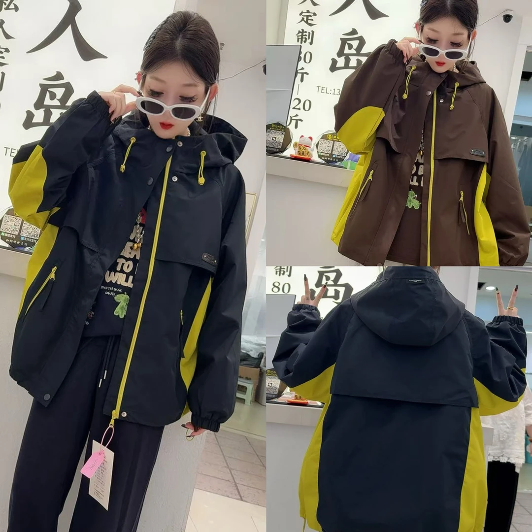 9319拼色冲锋衣(衣长70左右)