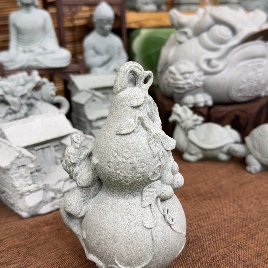 石材青砂石貔貅葫芦