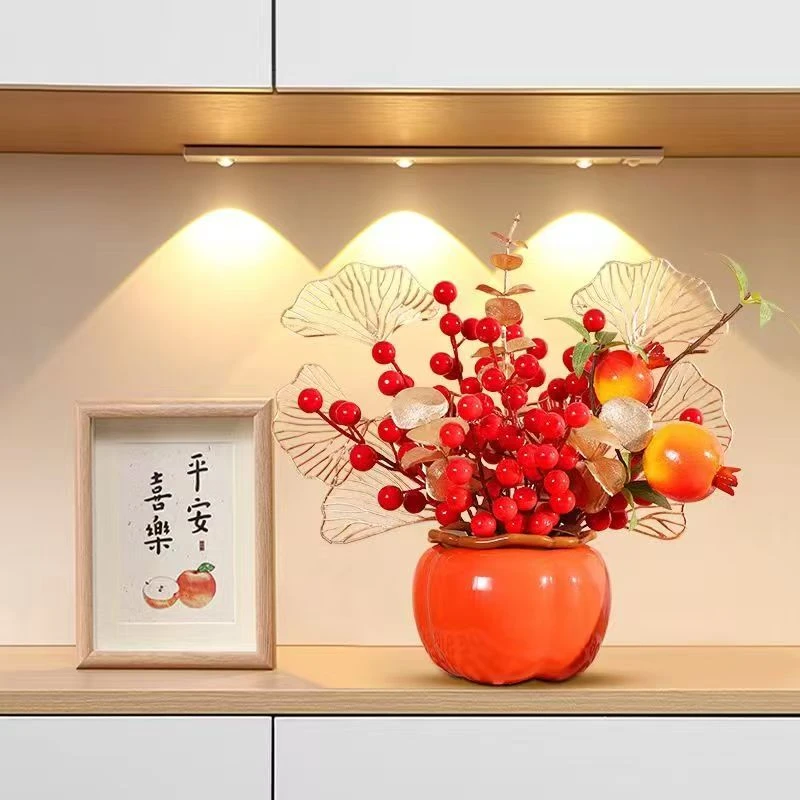 【买一送一】乔迁喜庆柿柿如意摆件新居礼品新房布置装饰品