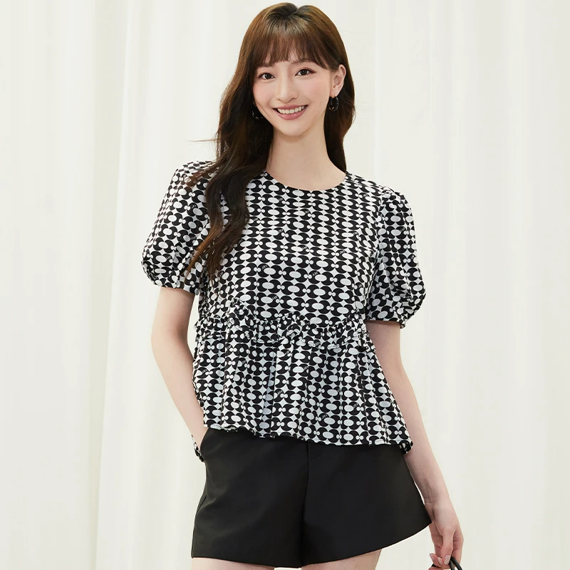 【开心专属】佳人苑衬衫女夏季新款J422046