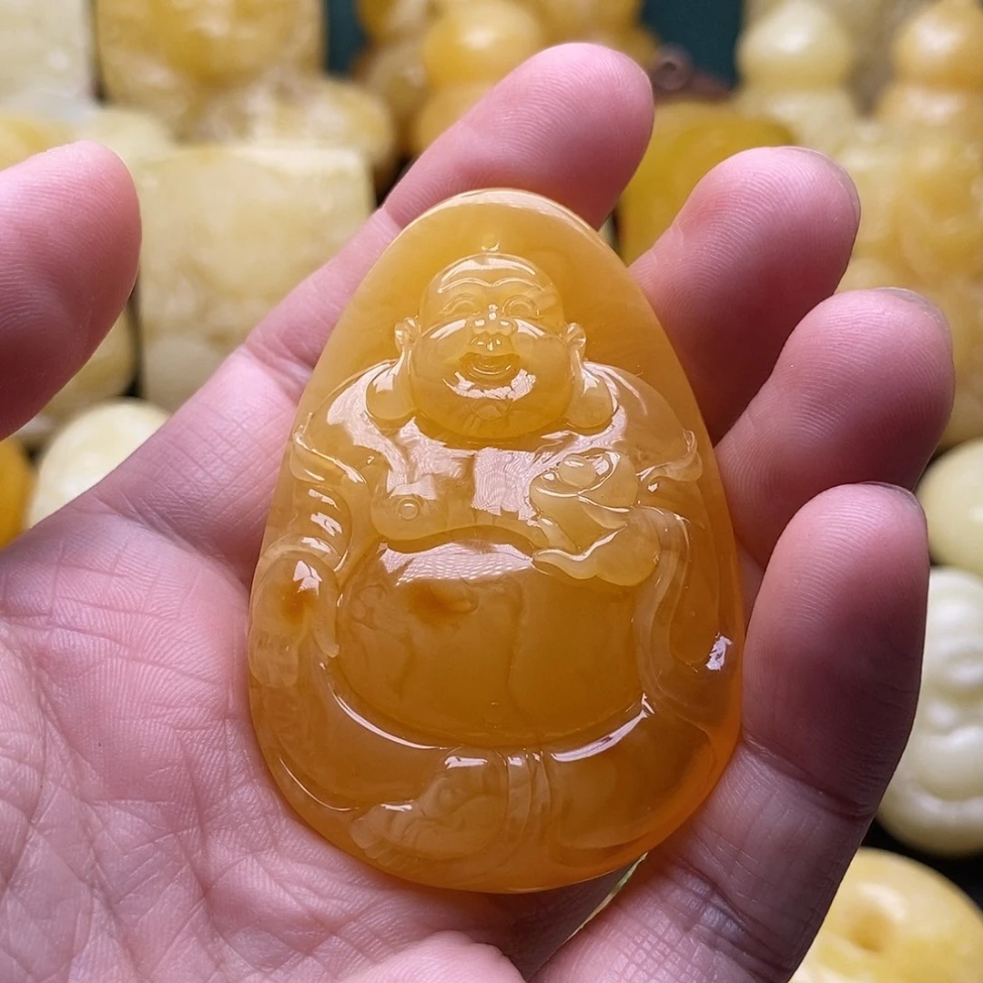琥珀颈饰未镶嵌琥珀蜜蜡吊坠