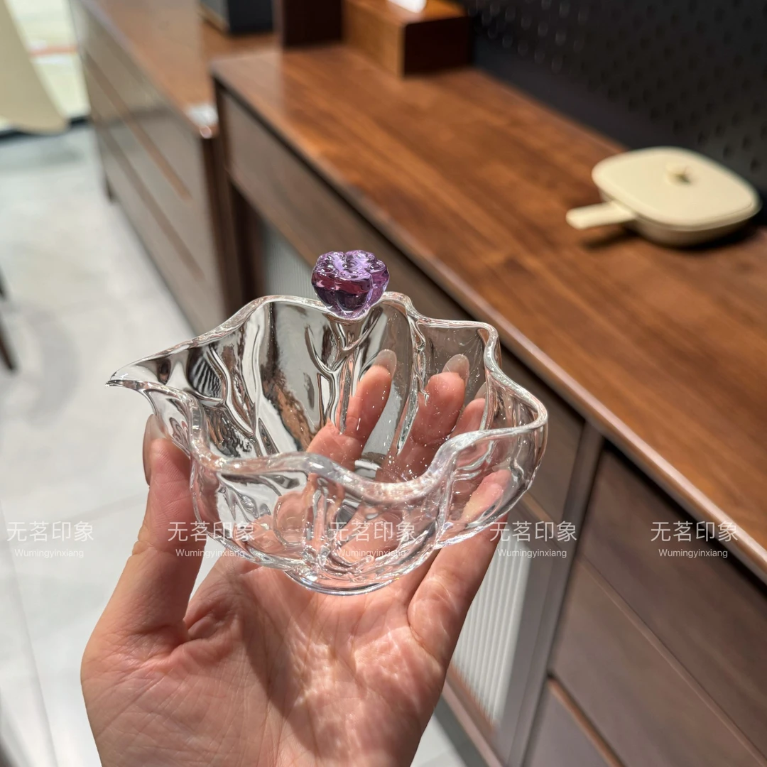 莲蓬公杯手工高端茶海高硼硅耐热玻璃公道杯匀杯分茶器茶具200ml