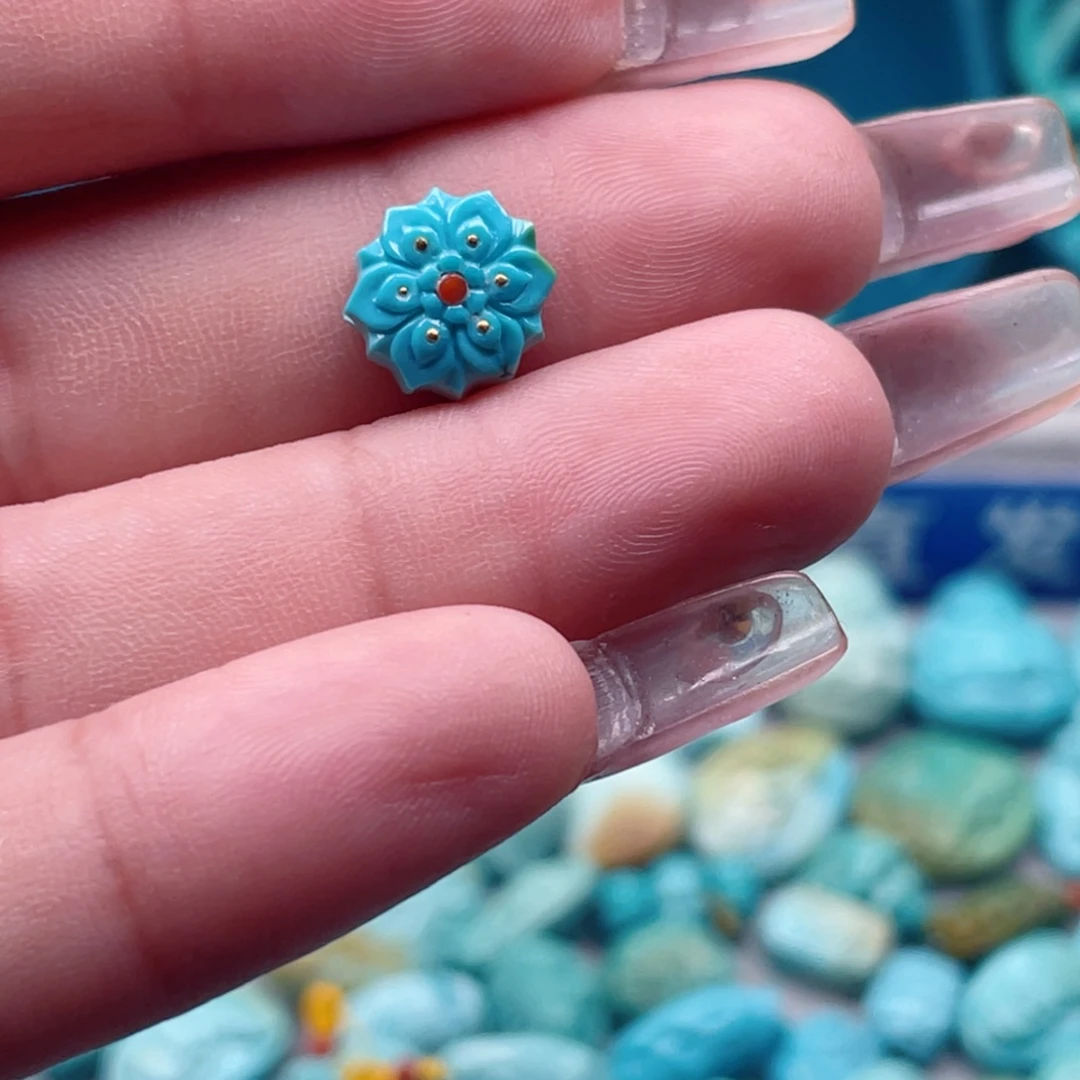 ****暖绿松石未镶嵌吊坠(不含链)