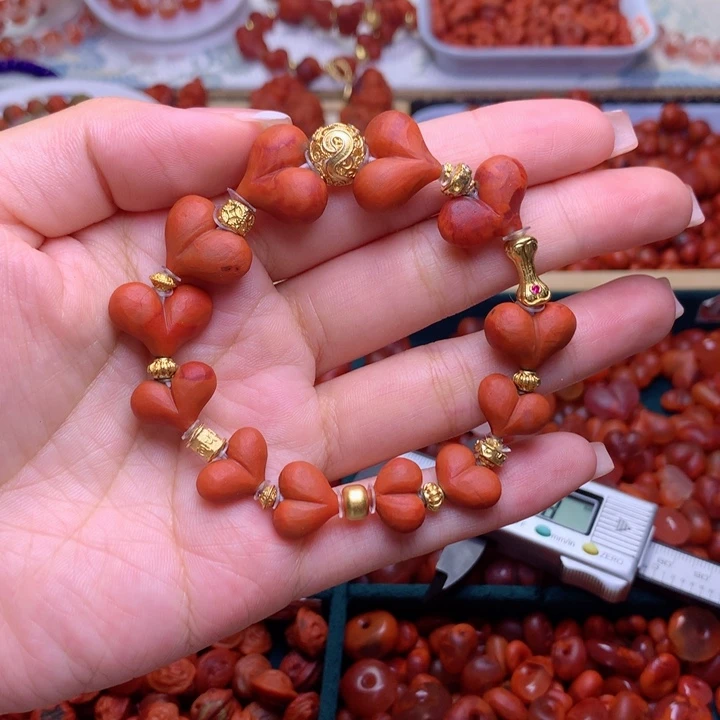 手链未镶嵌南红玛瑙屁桃手串3