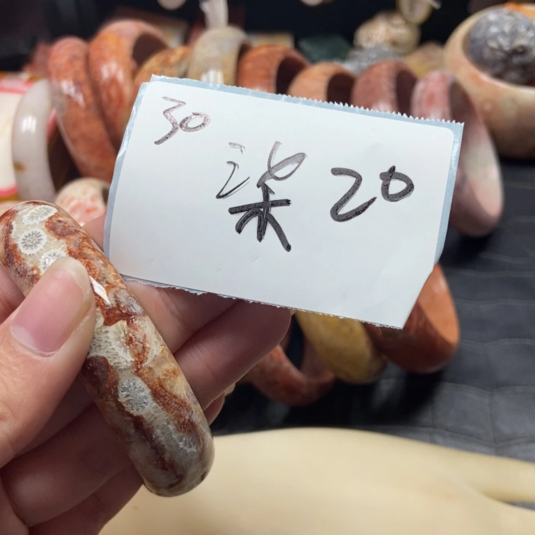 柒***硅化珊瑚（珊瑚玉）未镶嵌珠宝半成品30