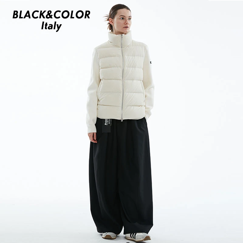 Black&color新款轻薄款白鸭绒服BD53111