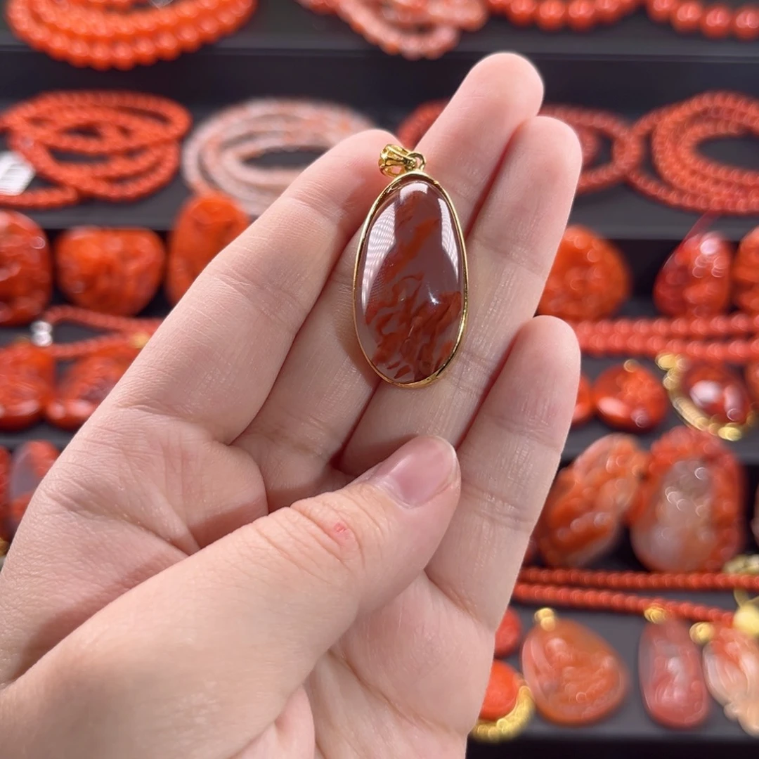 南红玛瑙南红银S925镶嵌