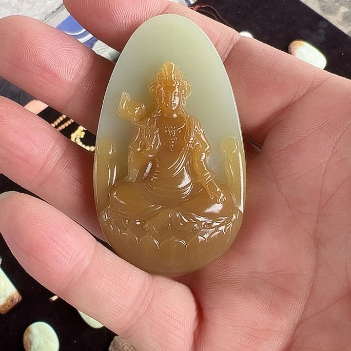 和田玉（糖玉）未镶嵌吊坠(不含链)