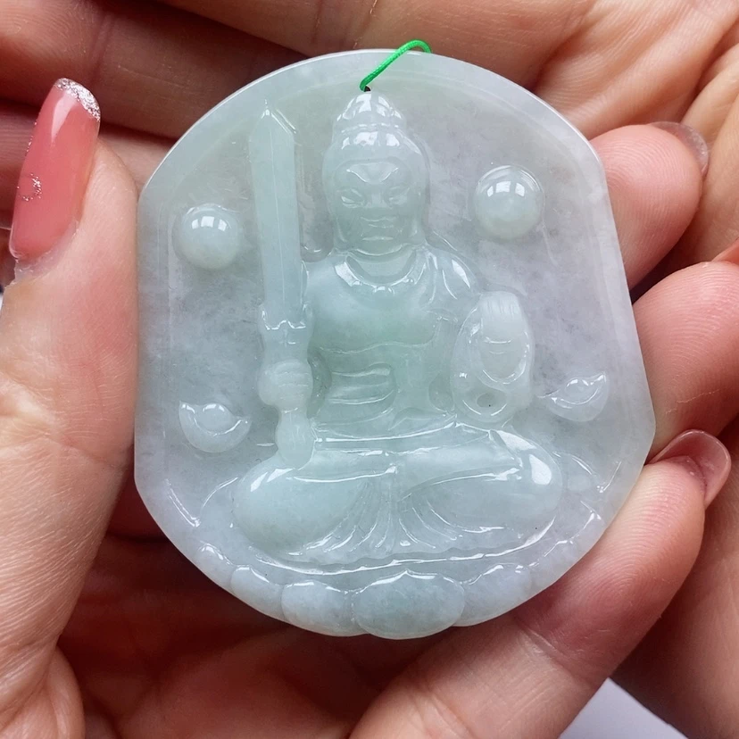 【闪购商品】翡翠颈饰未镶嵌尘*天然翡翠A货不动尊王