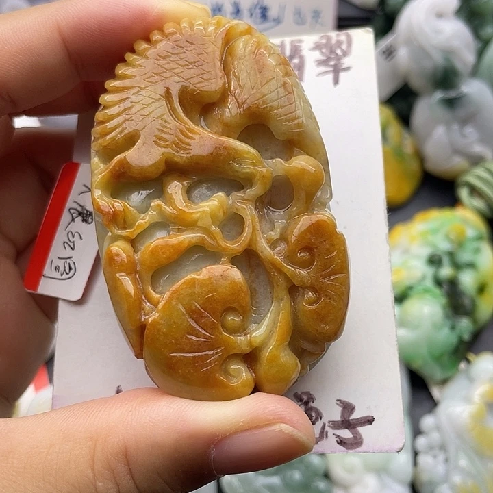 颈饰未镶嵌翡翠天然翡翠