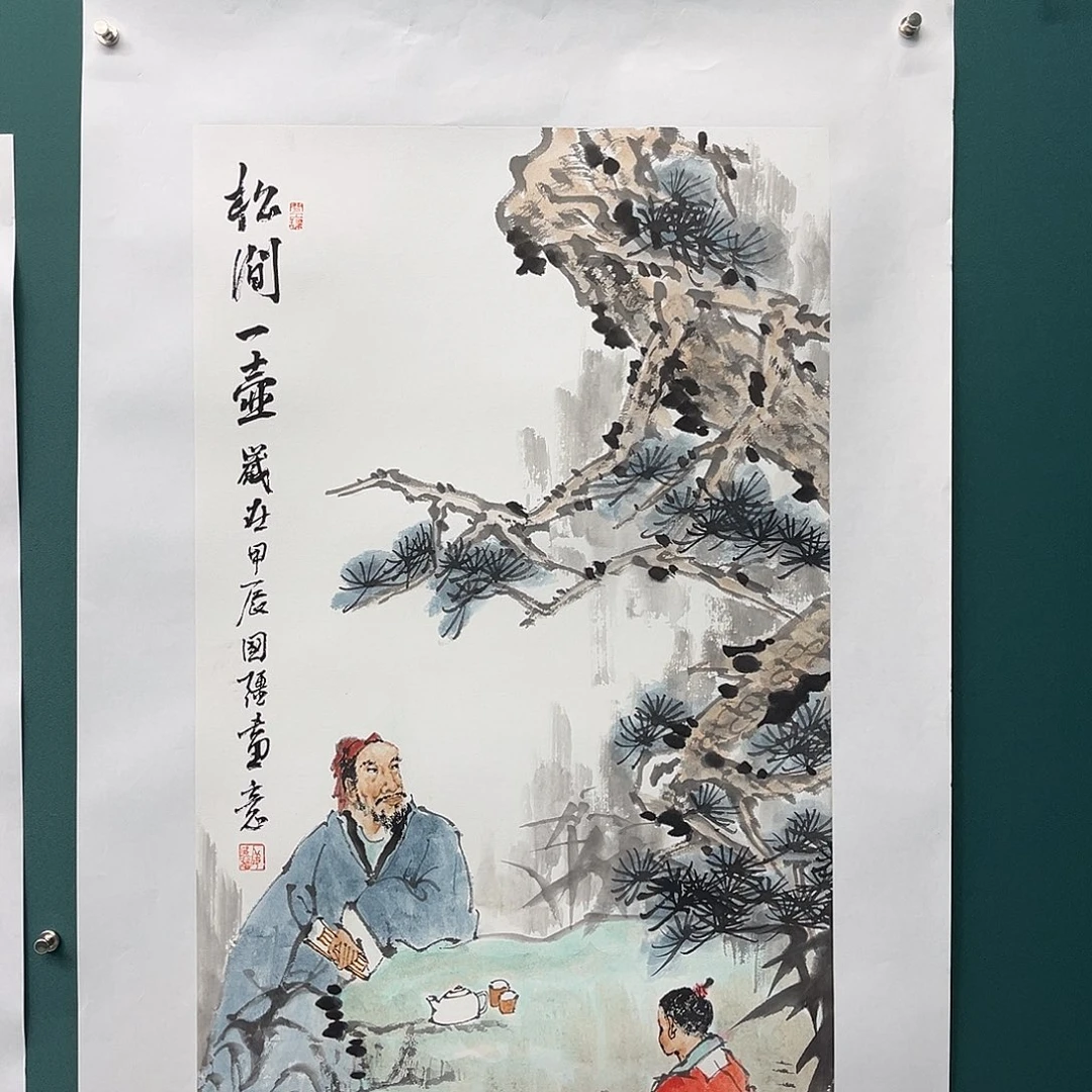 国画艺术家真人手绘