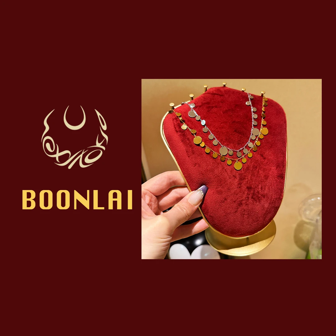 铜合金项链 Boonlai 不规则圆片项链1310