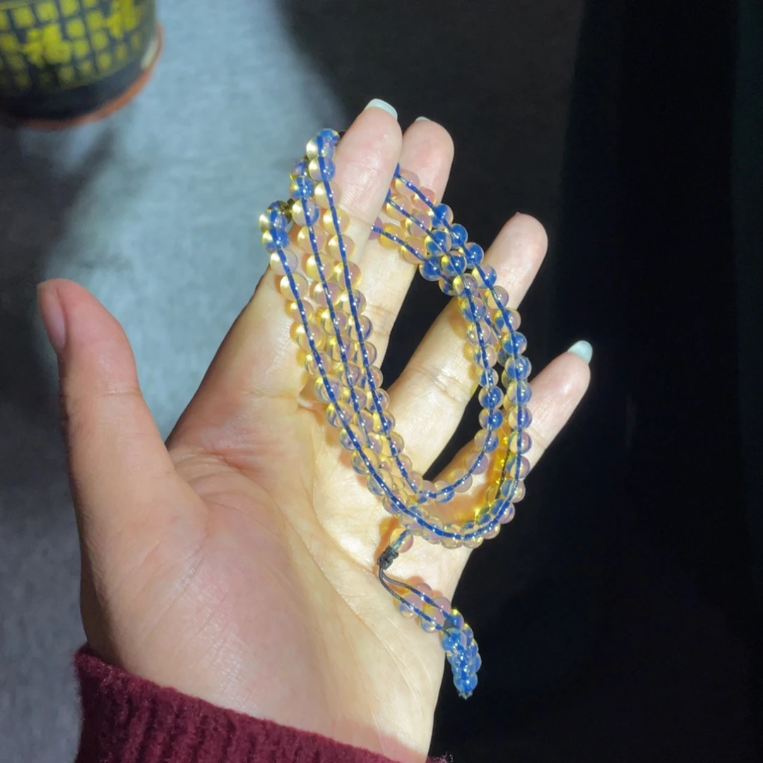 蓝珀未镶嵌裸石5加108净水天空蓝