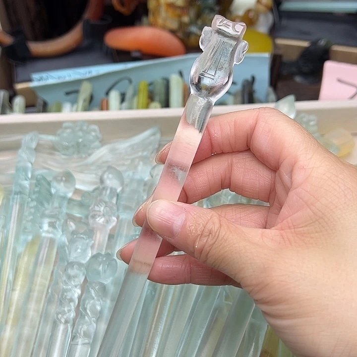 蛇纹石玉未镶嵌发簪