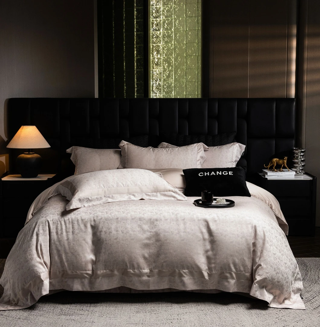 艺术暮光-全棉色织提花轻奢高定100支天丝棉色织提花四件套