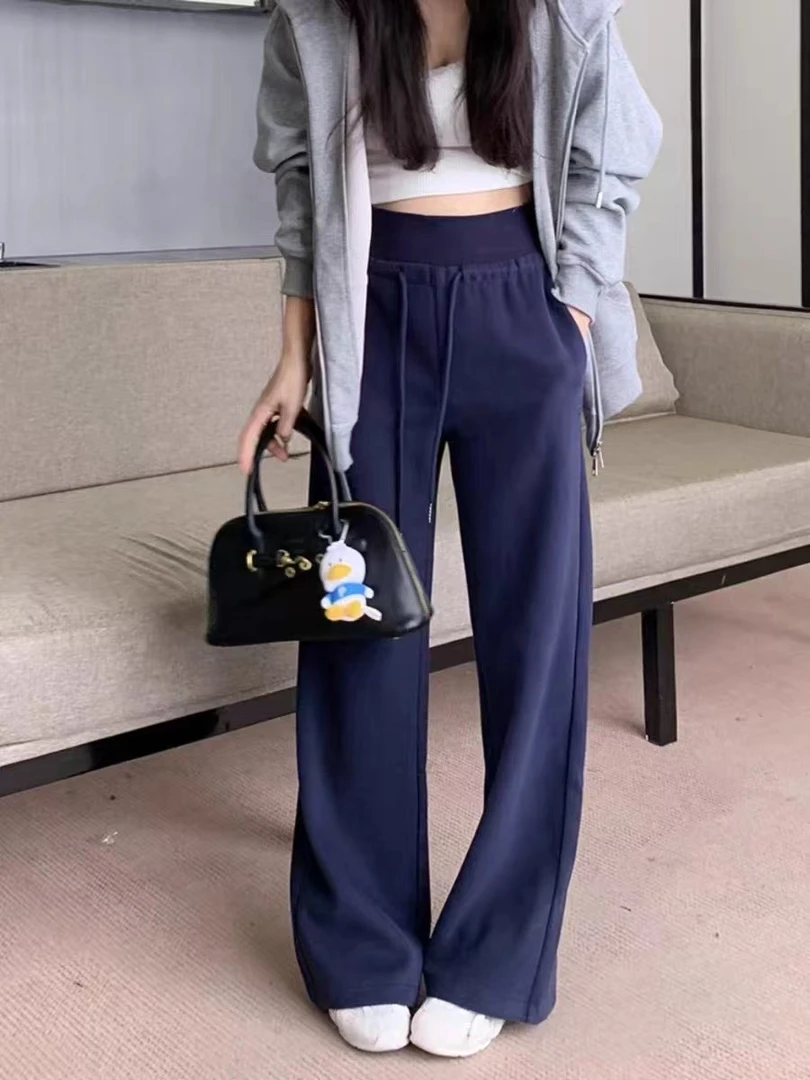 384s1008夏季时尚休闲百搭宽松针织显瘦休闲裤女