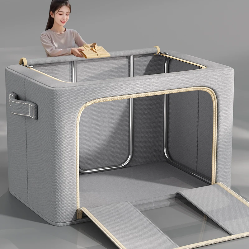 抢！大号72L【拍一发三】大容量牛津布收纳箱加厚家用折叠装棉被衣服