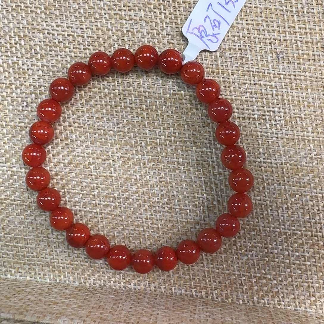 南红玛瑙手链未镶嵌手串原矿南红手串7mm瓦西玫瑰锦