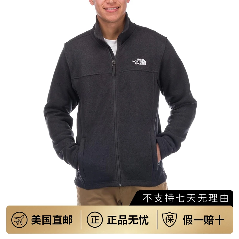 The North Face 美版北面男士Anchor 全拉链抓绒打底衫 细绒亲肤