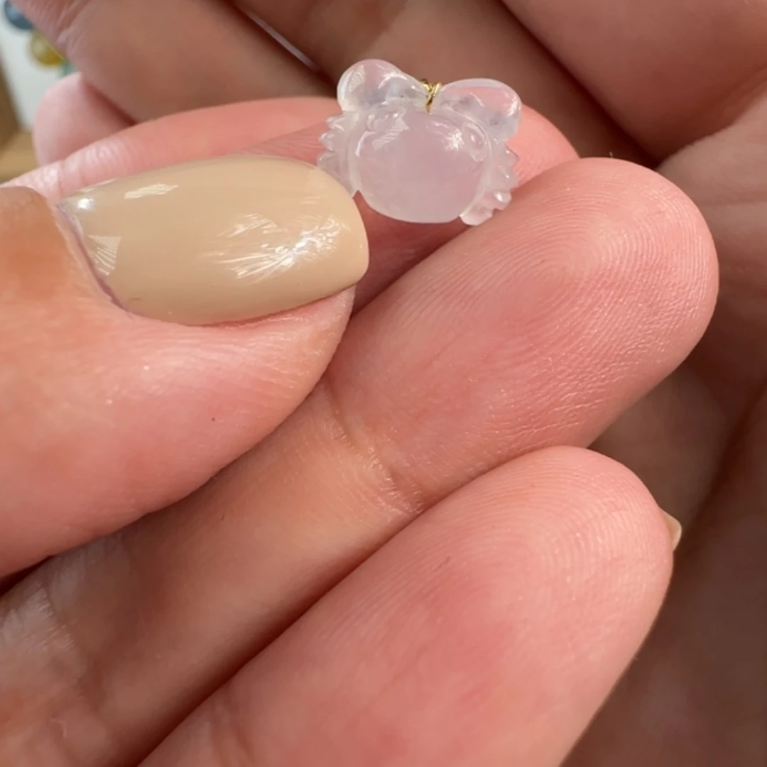 翡翠18K金镶嵌吊坠(不含链)翡翠18k吊坠