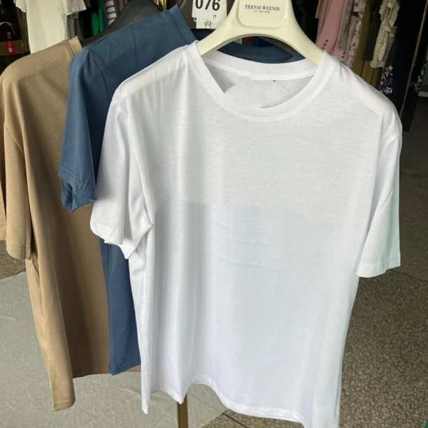 （男装）B男士夏季纯色简约圆领短袖T恤透气舒适休闲百搭