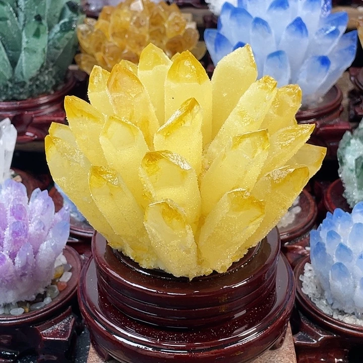 朵***咚石材天然柠檬黄水晶368