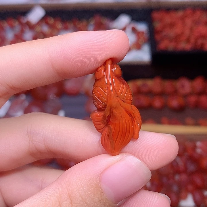 M***~南红玛瑙未镶嵌南红金鱼2