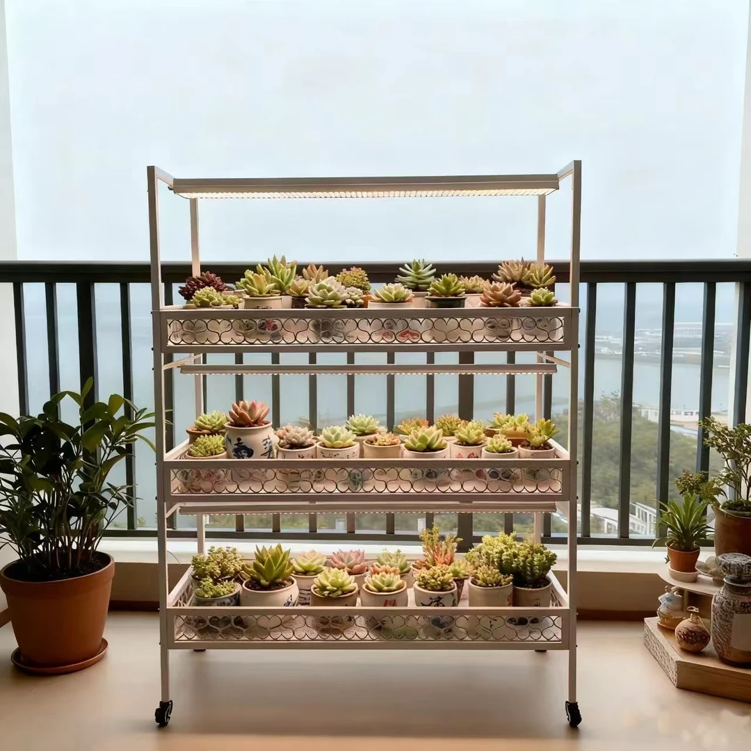 知三月爱心款网孔多肉花架透气大承重植物花卉花架（不含补光灯）