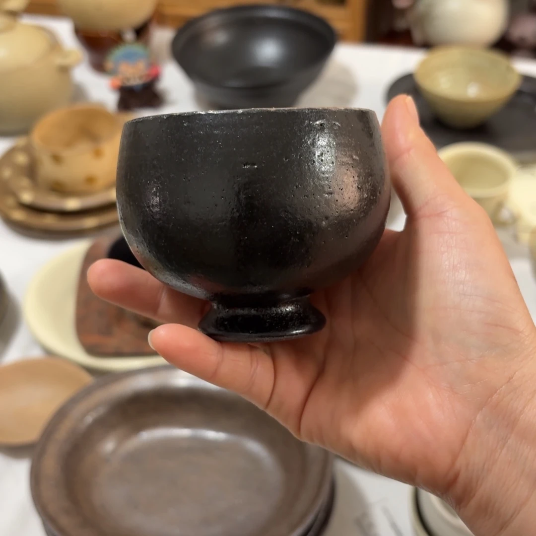 晴***！陶阿沐黑色高足杯（福利）