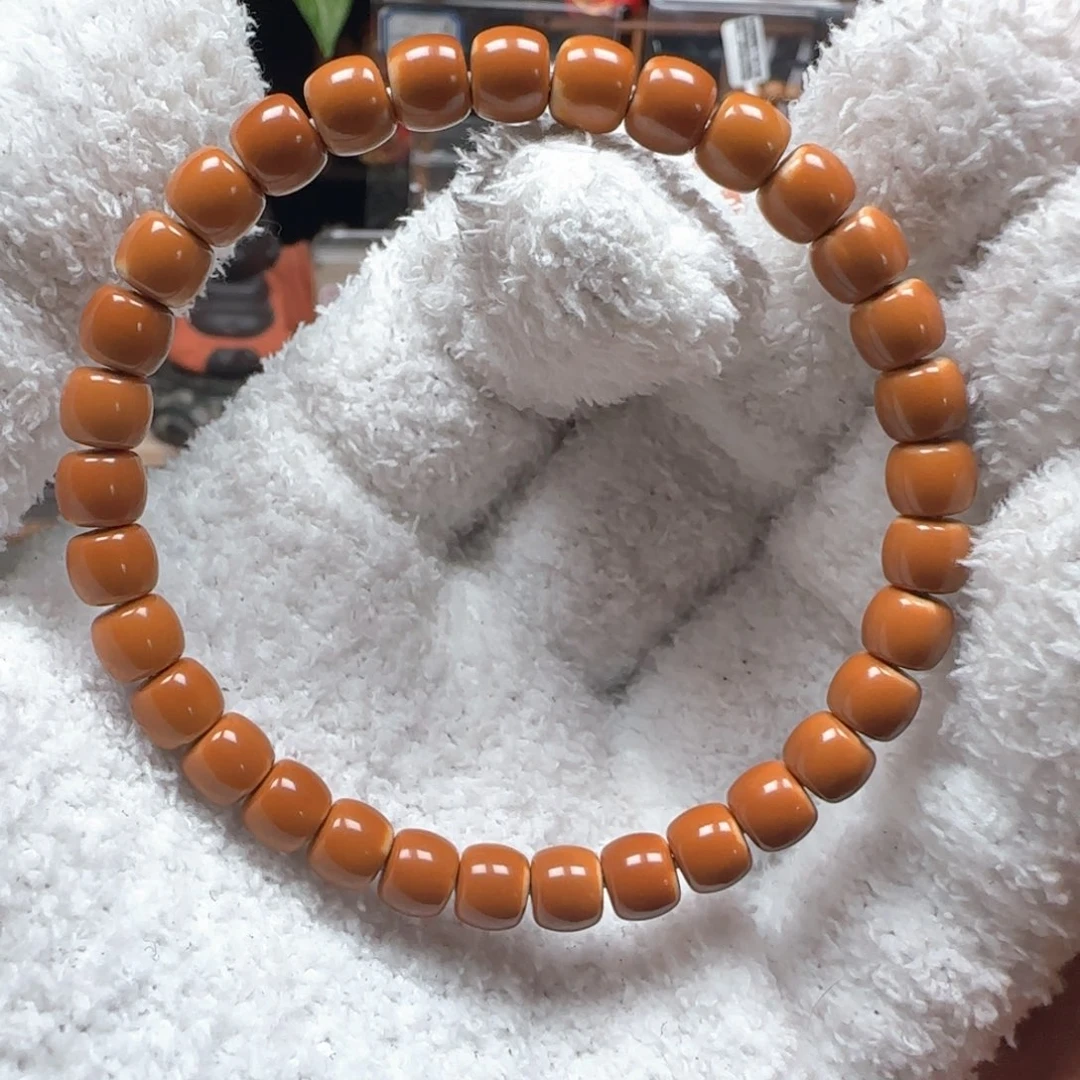 橄榄核吊坠老挝6.7mm三花单圈