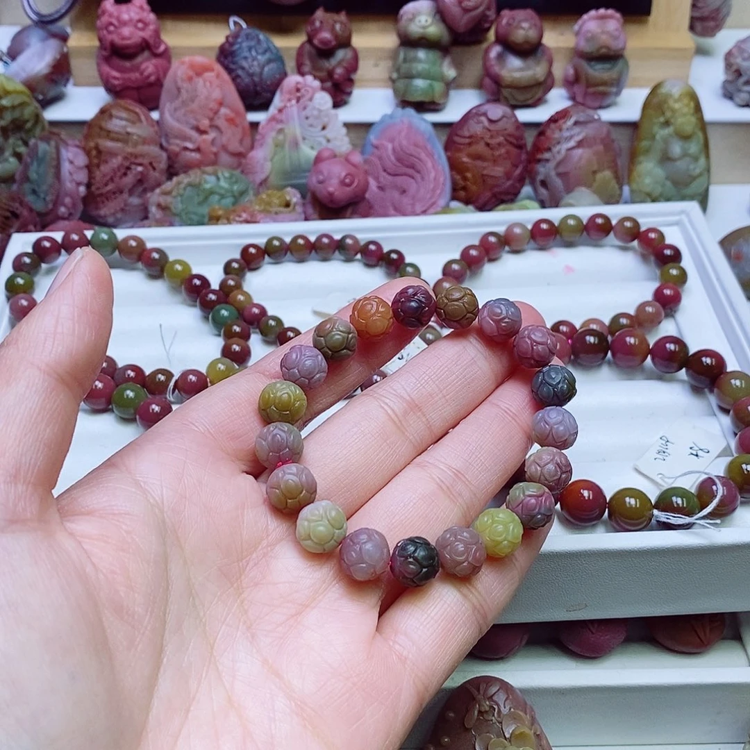 玛瑙/玉髓盐源玛瑙手链未镶嵌