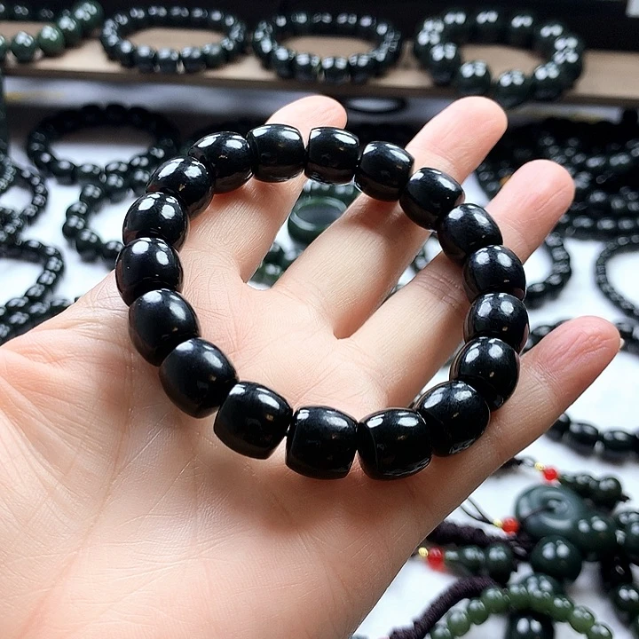 手链未镶嵌和田玉（青玉）『***』