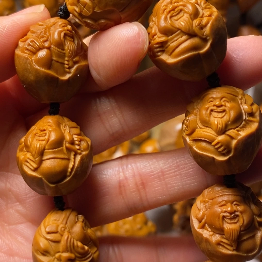 橄榄核手串/手链包衣财神