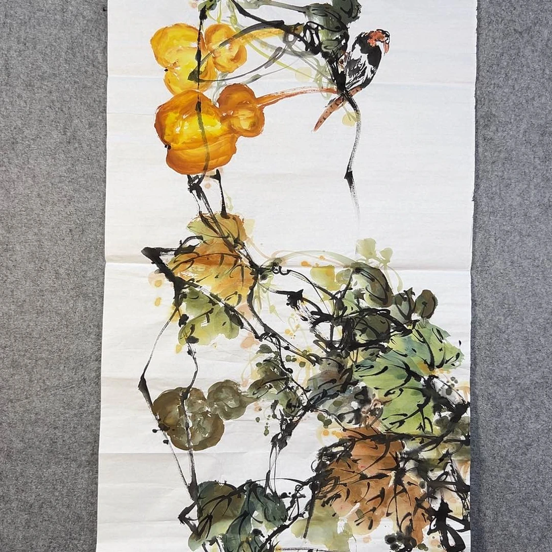 国画341 花鸟在此处飞翔也不太可能