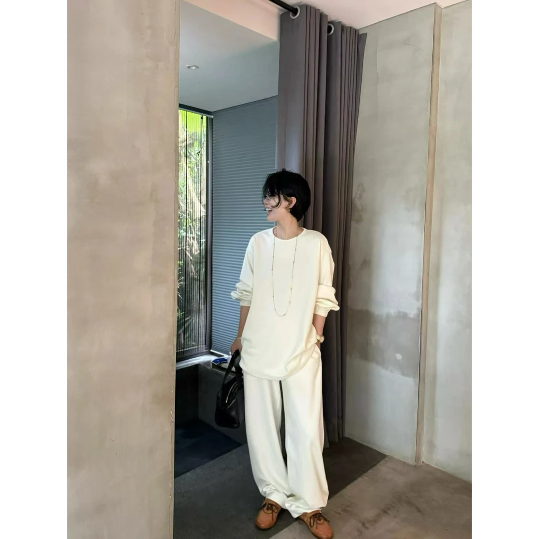 LIS&AZ-舒适感爆棚圆领羊毛卫衣套装QWWL2503020