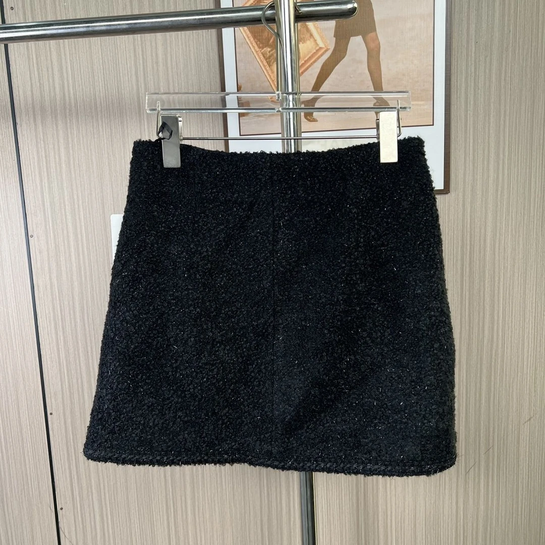 1501撤柜加厚羊羔新款香风短裙半身裙气质高腰小个子显瘦秋冬裙子