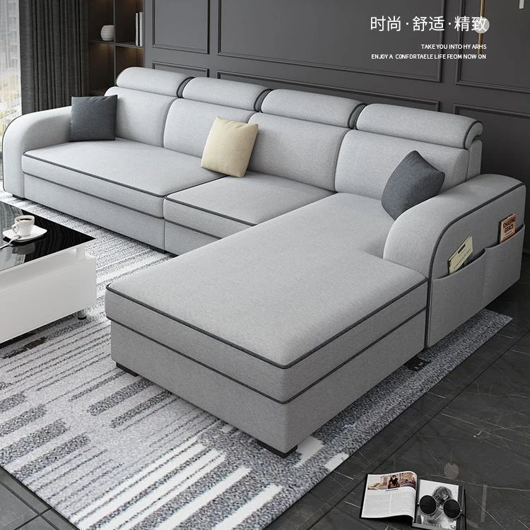 2025年全新款科技布沙发简约大小户型折叠型贵妃客厅组合布艺沙发