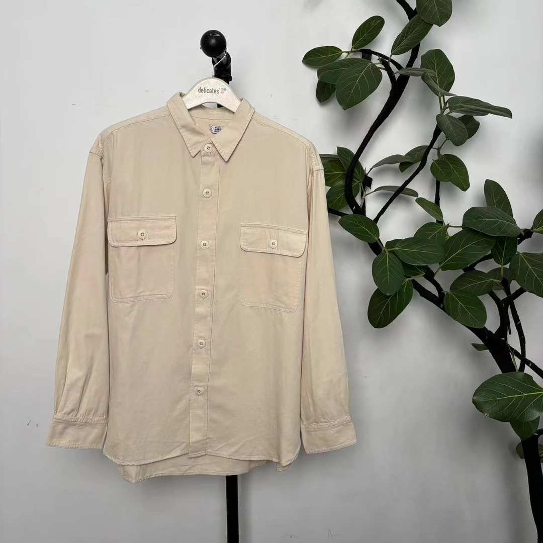 [M-8]【N】25新款男女情侣款米白色长袖衬衫 H17KH