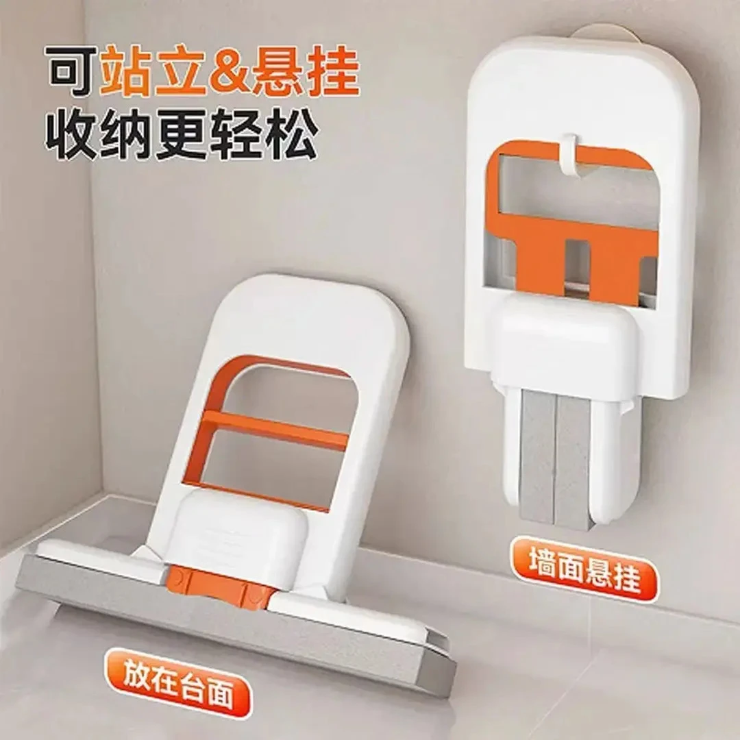 迷你小拖把手持折叠海绵拖把桌面卫生间洗手台快速吸水清洁免手洗