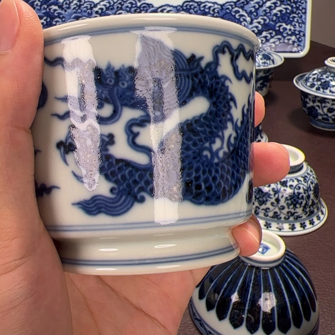 仿明永宣龙纹杯子