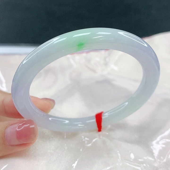 翡翠未镶嵌手镯圈56，04155