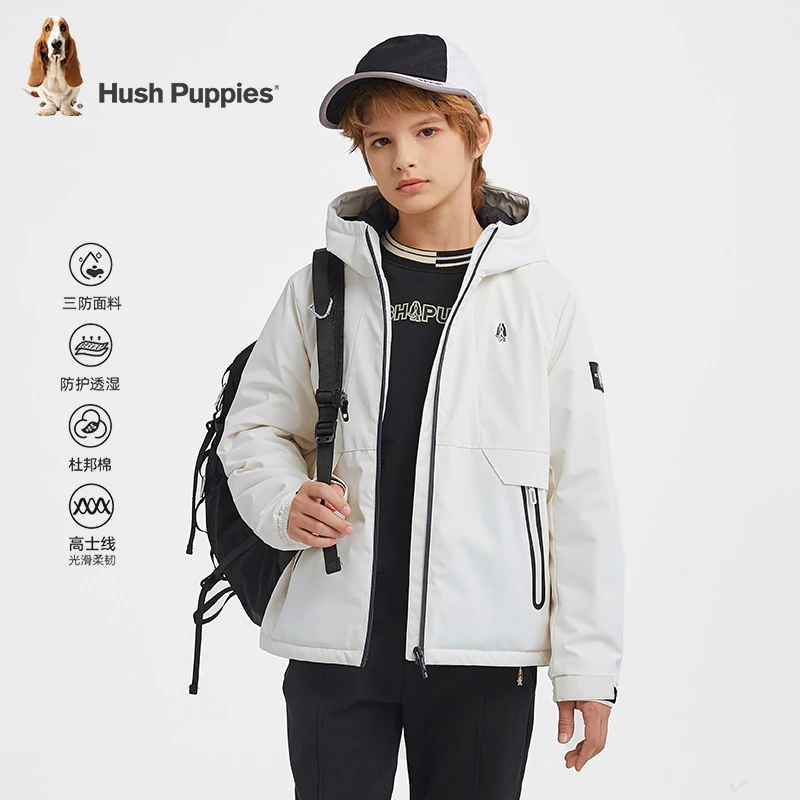 【三防棉服】暇步士童装冬季新款男童帅气温暖防护夹棉加厚外套